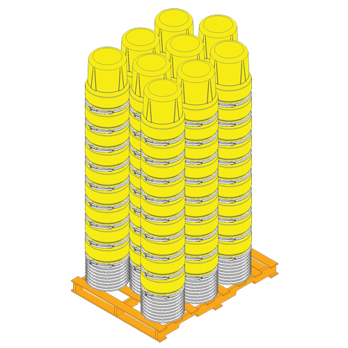 Nestable Polyethylene Drum, 10 US gal (8.33 imp. gal.), Open Top, Blue Dufferin Supply