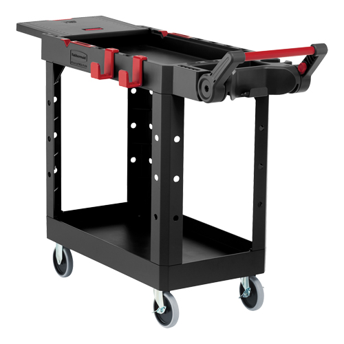 Chariot utilitaire robuste et polyvalent, 2 tiers, 17-3/4" x 36" x 46-1/5", Capacit&eacute; 500 lb Dufferin Supply