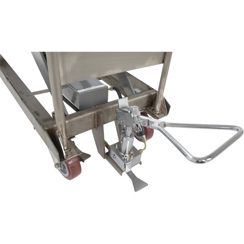 Table &eacute;l&eacute;vatrice hydraulique manuelle &agrave; ciseaux, 47" lo x 24" la, Partiellement en acier inoxydable, Capacit&eacute; 2000 lb Dufferin Supply