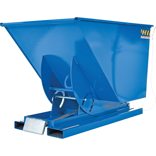 Self-Dumping Hopper, Steel, 1 cu.yd., Blue Dufferin Supply