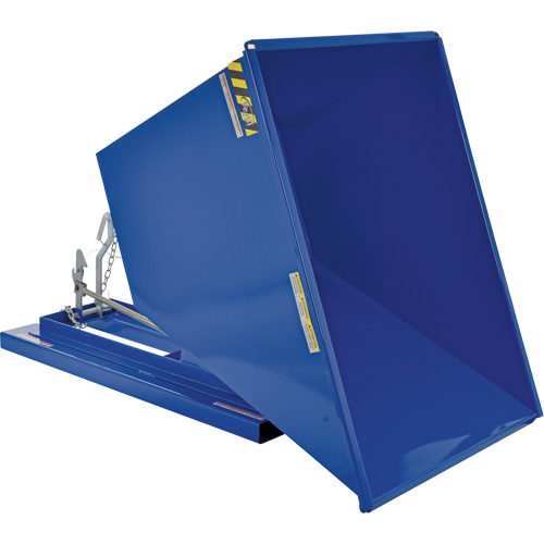 Self-Dumping Hopper, Steel, 1 cu.yd., Blue Dufferin Supply