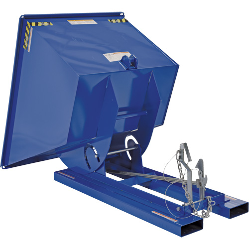 Self-Dumping Hopper, Steel, 1 cu.yd., Blue Dufferin Supply