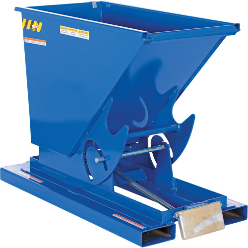 Self-Dumping Hopper, Steel, 1/3 cu.yd., Blue Dufferin Supply