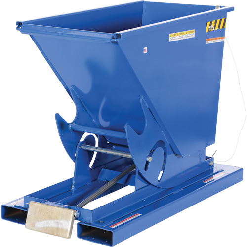 Self-Dumping Hopper, Steel, 1/3 cu.yd., Blue Dufferin Supply