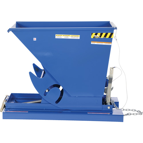 Self-Dumping Hopper, Steel, 1/3 cu.yd., Blue Dufferin Supply