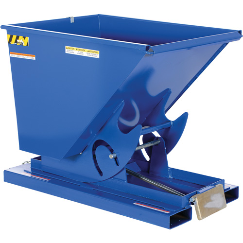 Conteneur autobasculeur, Acier, 1/2 vg³, Bleu Dufferin Supply