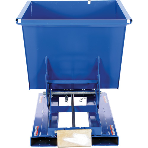 Conteneur autobasculeur, Acier, 1/2 vg³, Bleu Dufferin Supply