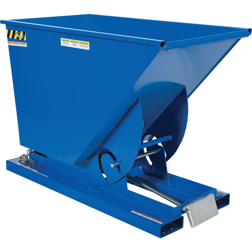 Self-Dumping Hopper, Steel, 3/4 cu.yd., Blue Dufferin Supply