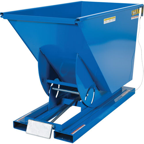 Self-Dumping Hopper, Steel, 3/4 cu.yd., Blue Dufferin Supply