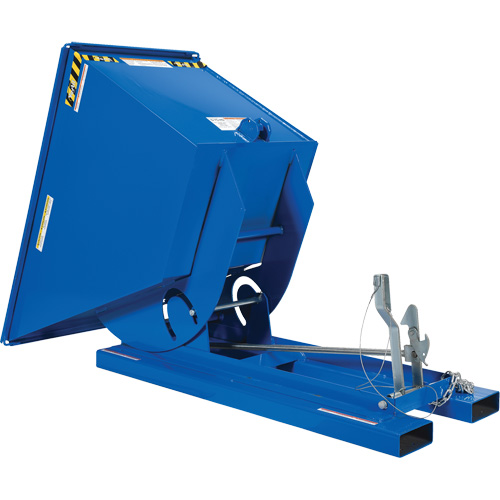 Self-Dumping Hopper, Steel, 3/4 cu.yd., Blue Dufferin Supply