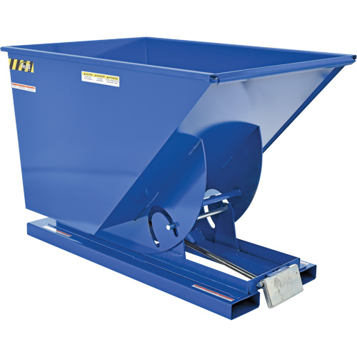 Conteneur autobasculeur, Acier, 1 vg³, Bleu Dufferin Supply