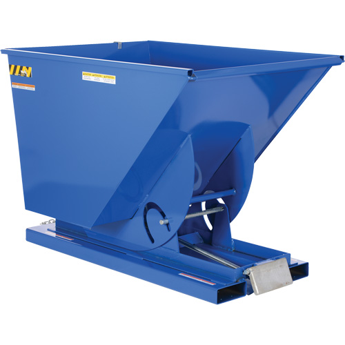 Conteneur autobasculeur, Acier, 1-1/2 vg³, Bleu Dufferin Supply