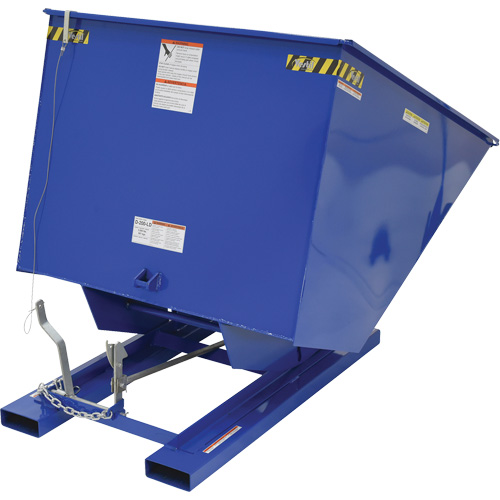 Conteneur autobasculeur, Acier, 2 vg³, Bleu Dufferin Supply