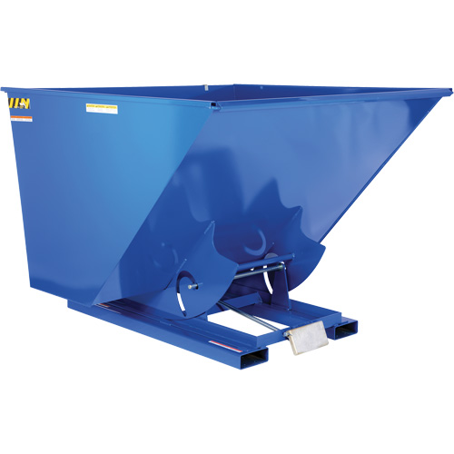 Self-Dumping Hopper, Steel, 2-1/2 cu.yd., Blue Dufferin Supply