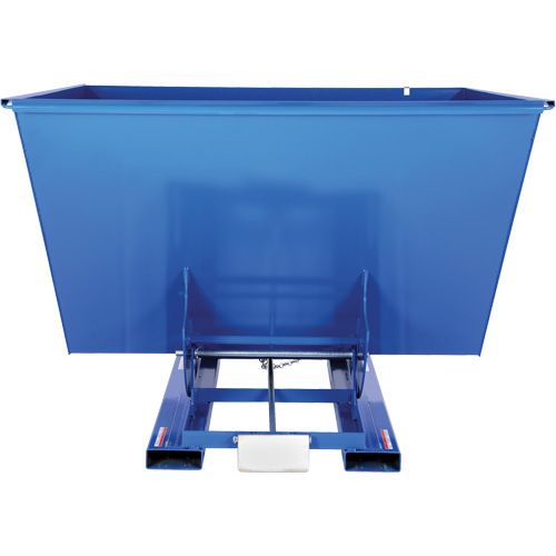 Self-Dumping Hopper, Steel, 2-1/2 cu.yd., Blue Dufferin Supply