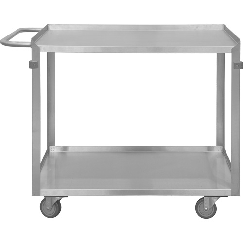 Industrial Grade Shelf Cart, 2 Tiers, 22-1/2" W x 34" H x 42-7/16" D, 600 lbs. Capacity Dufferin Supply