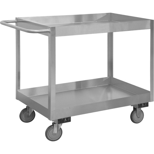 Chariot avec tablettes de calibre industriel, 2 Tiers, 24-1/8" la x 35" h x 42" p, Capacit&eacute; 1200 lb Dufferin Supply