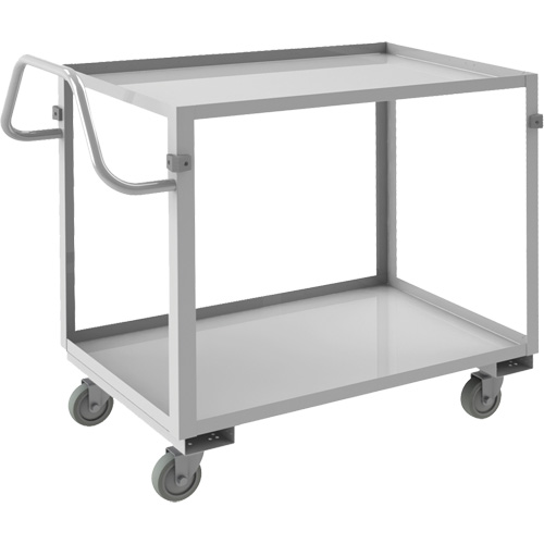 Industrial Grade Shelf Cart, 2 Tiers, 22-1/2" W x 36-1/2" H x 42-7/16" D, 600 lbs. Capacity Dufferin Supply