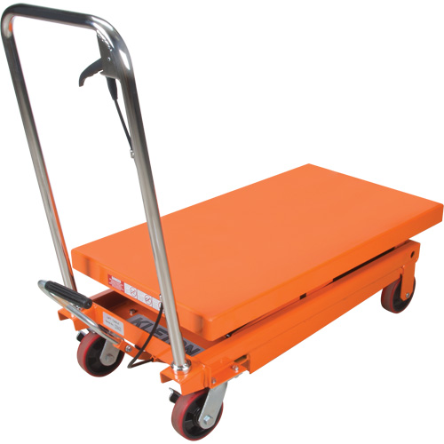 Hydraulic Scissor Lift Table, 35-3/4" L x 19-3/4" W, Steel, 770 lbs. Capacity Dufferin Supply