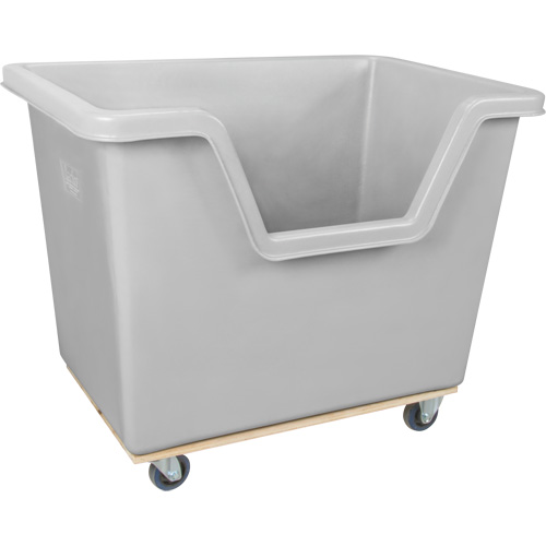 Chariot-caisse &agrave; c&ocirc;t&eacute; ouvert, Poly&eacute;thyl&egrave;ne, 45-3/4" lo x 31-1/4" la x 37-3/4" h, Volume 22 pi³, Capacit&eacute; 1000 lb Dufferin Supply
