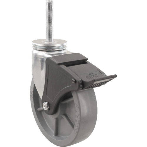 Roulette Emaxx Envirothane, Pivotant avec frein, Diam&egrave;tre 4" (101,6 mm), Capacit&eacute; 1000 lb (453,6 kg) Dufferin Supply