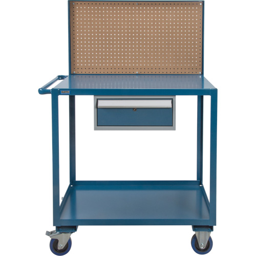 Mobile Service Cart, 2 Tiers, 24" W x 57" H x 40" D, 1200 lbs. Capacity Dufferin Supply