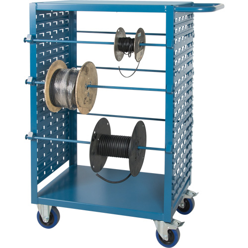 Chariot mobile pour mat&eacute;riaux bobin&eacute;s, Acier, 6 Montants, 21" la x 48" h x 38" p, Capacit&eacute; de 1200 lb Dufferin Supply