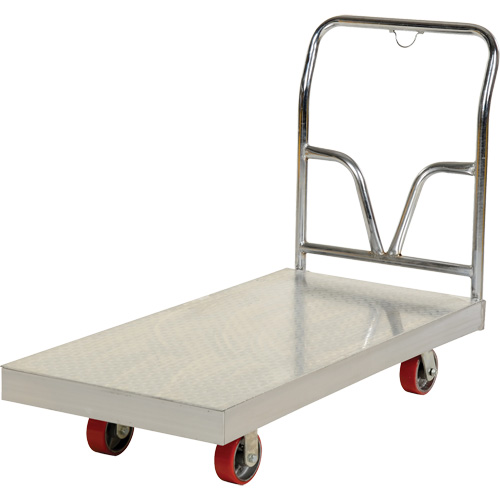 Chariot &agrave; plate-forme en aluminium, 24" la x 48" lo, 3600 lb cap, Roues Polyur&eacute;thane Dufferin Supply