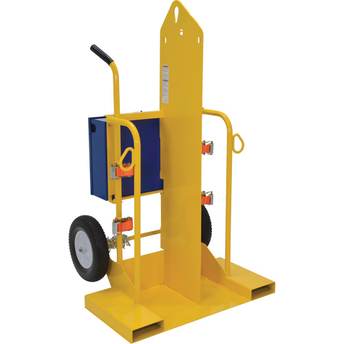 Welding Cylinder Torch Cart, Foam-Filled Wheels, 24" W x 19-1/2" L Base, 500 lbs. Dufferin Supply