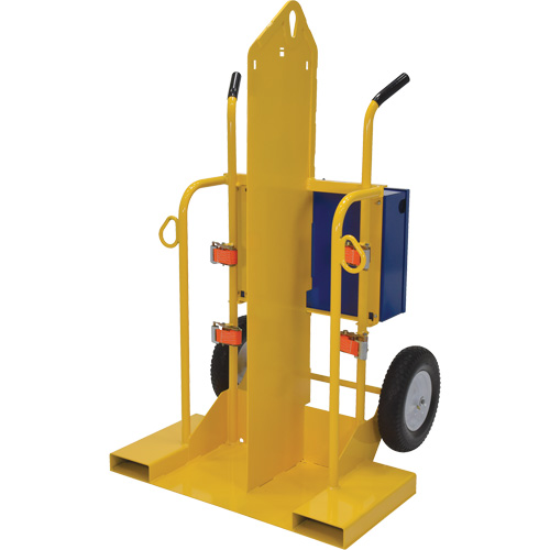 Welding Cylinder Torch Cart, Foam-Filled Wheels, 24" W x 19-1/2" L Base, 500 lbs. Dufferin Supply