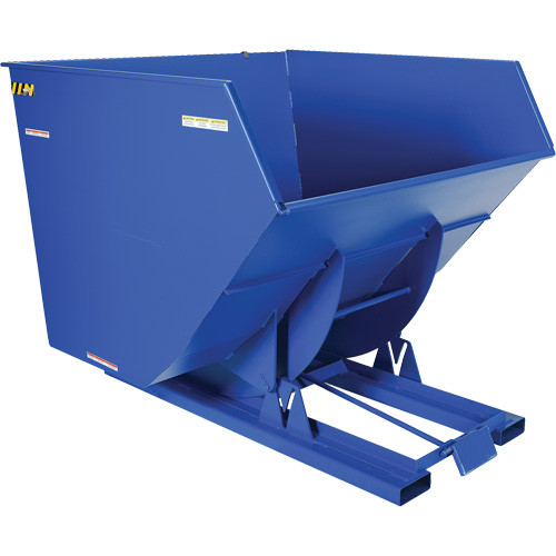 Self-Dumping Hopper, Steel, 4 cu.yd., Blue Dufferin Supply