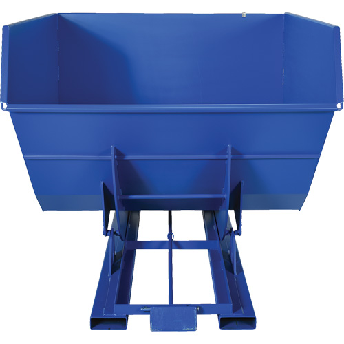 Self-Dumping Hopper, Steel, 4 cu.yd., Blue Dufferin Supply