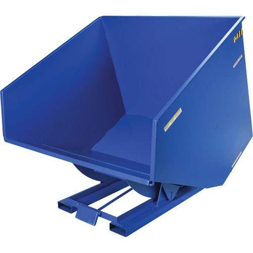Self-Dumping Hopper, Steel, 4 cu.yd., Blue Dufferin Supply