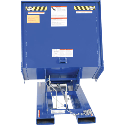 Open Sided Hopper, Steel, 1 cu.yd., Blue Dufferin Supply