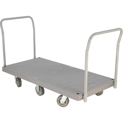 Heavy Duty Plastic Platform Truck, 60" L x 30" W, 3000 lbs. Cap., Polyurethane Wheels Dufferin Supply