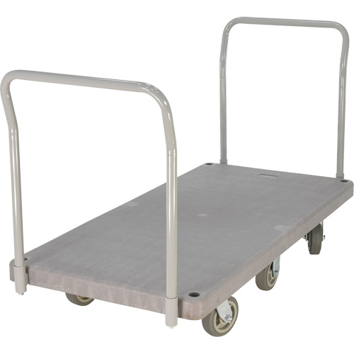 Heavy Duty Plastic Platform Truck, 60" L x 30" W, 3000 lbs. Cap., Polyurethane Wheels Dufferin Supply