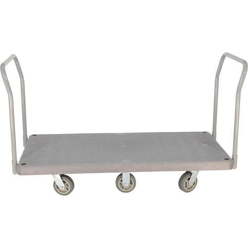 Heavy Duty Plastic Platform Truck, 60" L x 30" W, 3000 lbs. Cap., Polyurethane Wheels Dufferin Supply