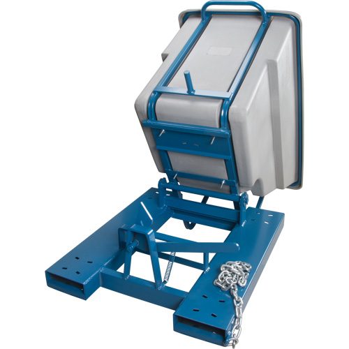 Self-Dumping Hopper, Polyethylene, 5/8 cu.yd., Grey Dufferin Supply