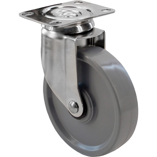 2309 Caster, Swivel, 5" (127 mm), Envirothane Grey, 350 lbs. (158.8 kg.) Dufferin Supply