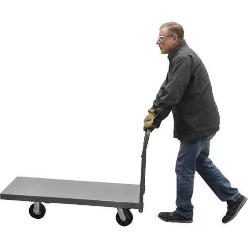 Platform Truck, 48" L x 24" W, 2000 lbs. Capacity, Rubber Casters Dufferin Supply