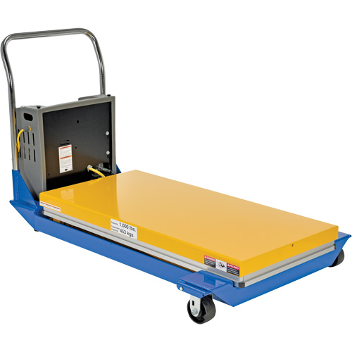 DC Powered & Manual Scissor Lift Table, Steel, 48" L x 24" W, 1000 lbs. Capacity Dufferin Supply
