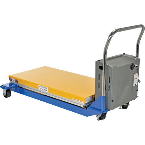 DC Powered & Manual Scissor Lift Table, Steel, 48" L x 24" W, 1000 lbs. Capacity Dufferin Supply
