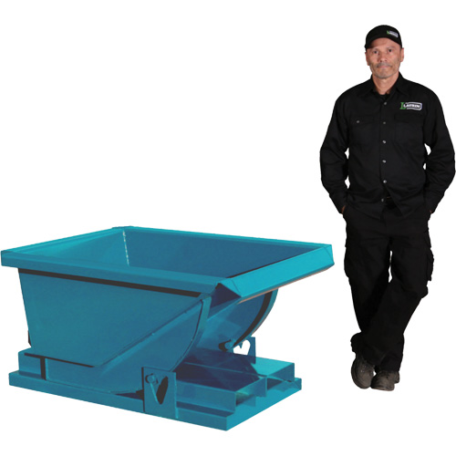 Conteneur autobasculeur extra robuste, Acier, 1/3 vg³, Bleu Dufferin Supply