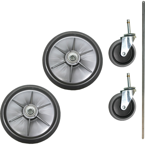 Ensemble de roues &agrave; roulement &agrave; billes et roulettes pour chariot de nettoyage et d'entretien Dufferin Supply