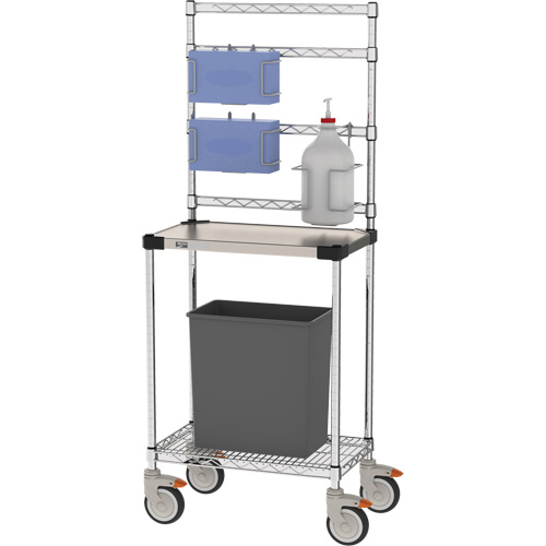 Poste de d&eacute;sinfection, Acier inoxydable, 24" x 60" x 14", Capacit&eacute; 900 lb Dufferin Supply