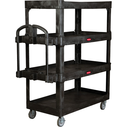 Chariot utilitaire robuste et ergonomique, 4 tiers, 24-1/4" x 62-2/5" x 54-1/10", Capacit&eacute; 700 lb Dufferin Supply