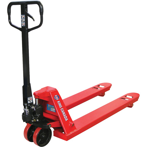 Transpalette avec roues en polyur&eacute;thanne, Acier, 48" lo x 27" la, Capacit&eacute; 5500 lb Dufferin Supply
