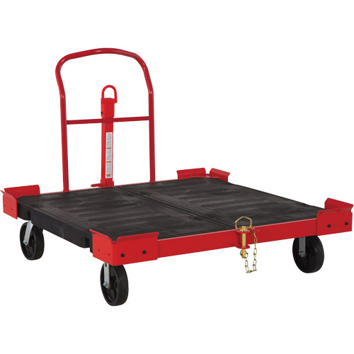 Chariot remorquable pour palettes, 54-1/2" lo x 51" la, 2500 lb cap, Roues Polyol&eacute;fine Dufferin Supply