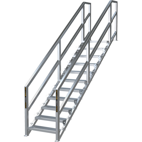 SmartStairs 11-16 Steps Modular Construction Stair System, 120" H Dufferin Supply