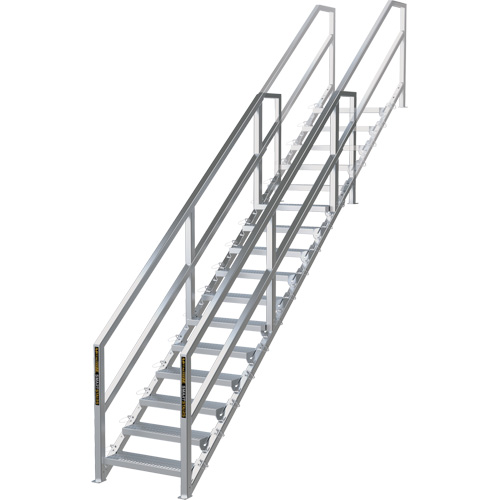 SmartStairs 11-16 Steps Modular Construction Stair System, 120" H Dufferin Supply